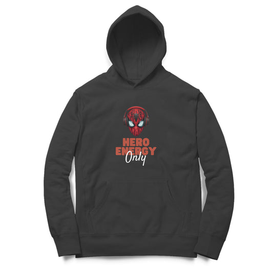 Artisianaura Hero Energy Only Men’s Hoodie Front View - Black
