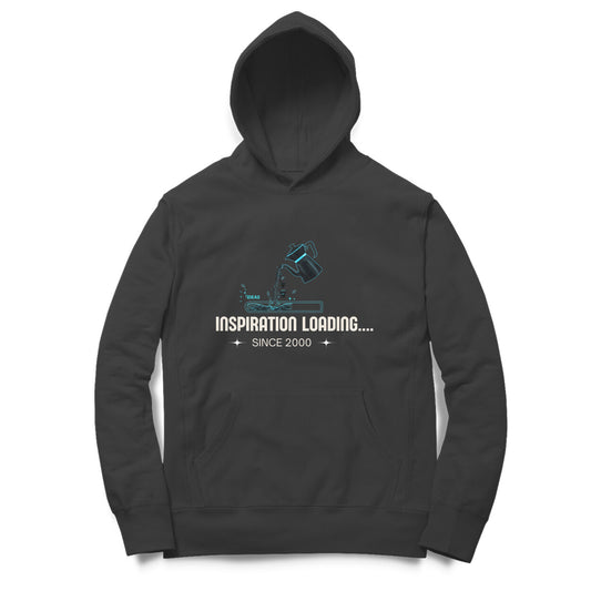 Artisianaura Inspiration Loading Men’s Hoodie Front View - Black