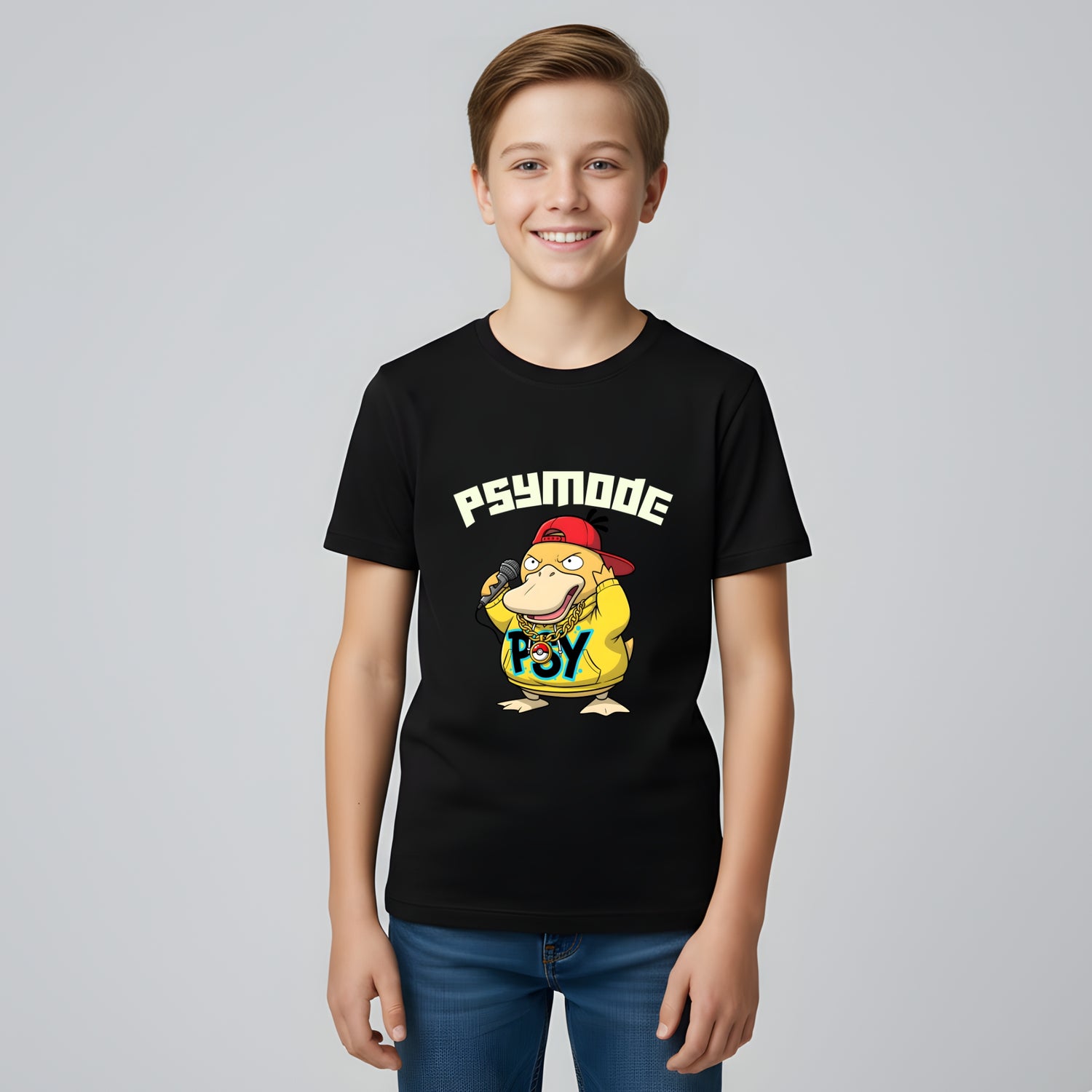 Psyduck Graphic Tee for Boys - Artisianaura