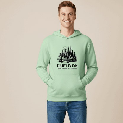 Men’s Cityscape Ink Illustration Hoodie - Artisianaura