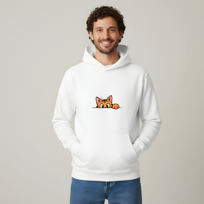 Sneaky Cat Peek Hoodie For Men - Artisianaura