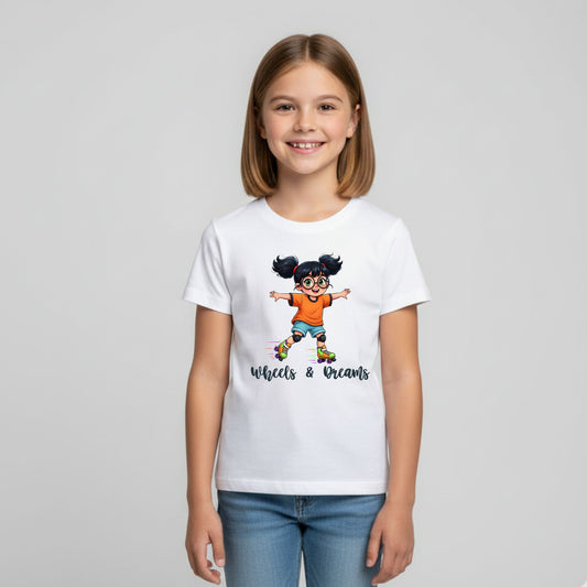 Wheels & Dreams Girls’ T-Shirt - Artisianaura