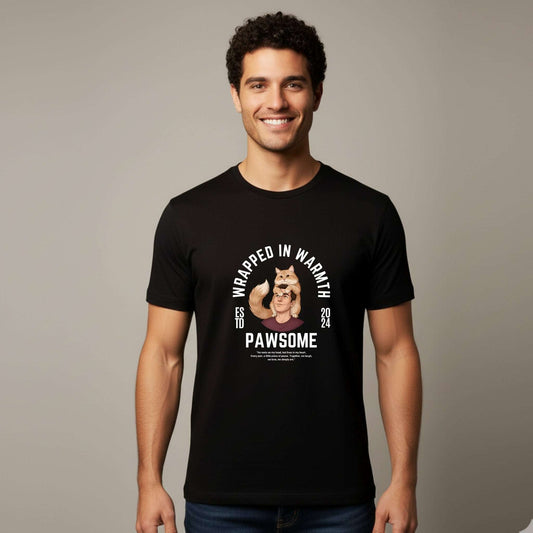 Wrapped in Warmth Cat Lover T-Shirt