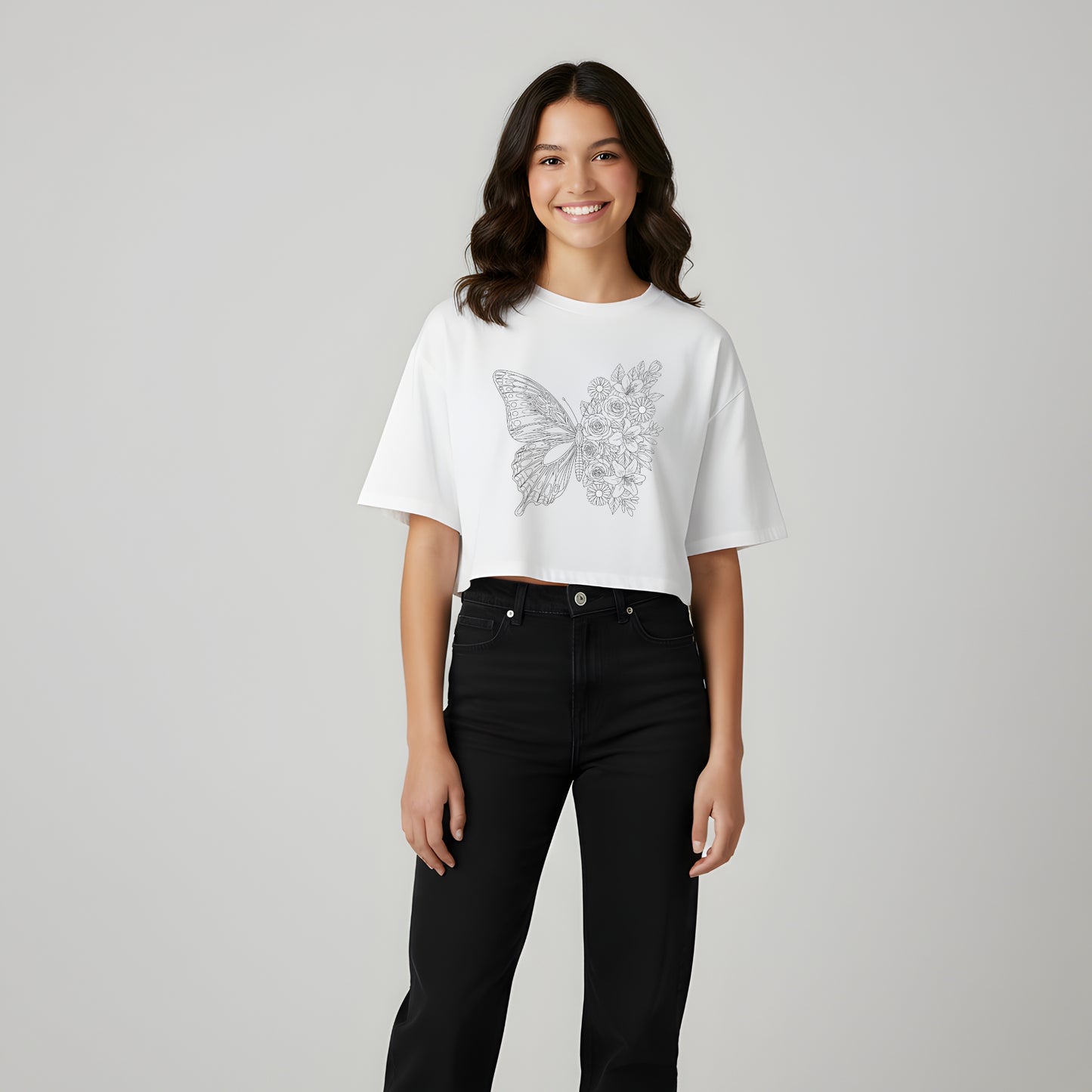 Butterfly Bloom Crop Top - Artisianaura