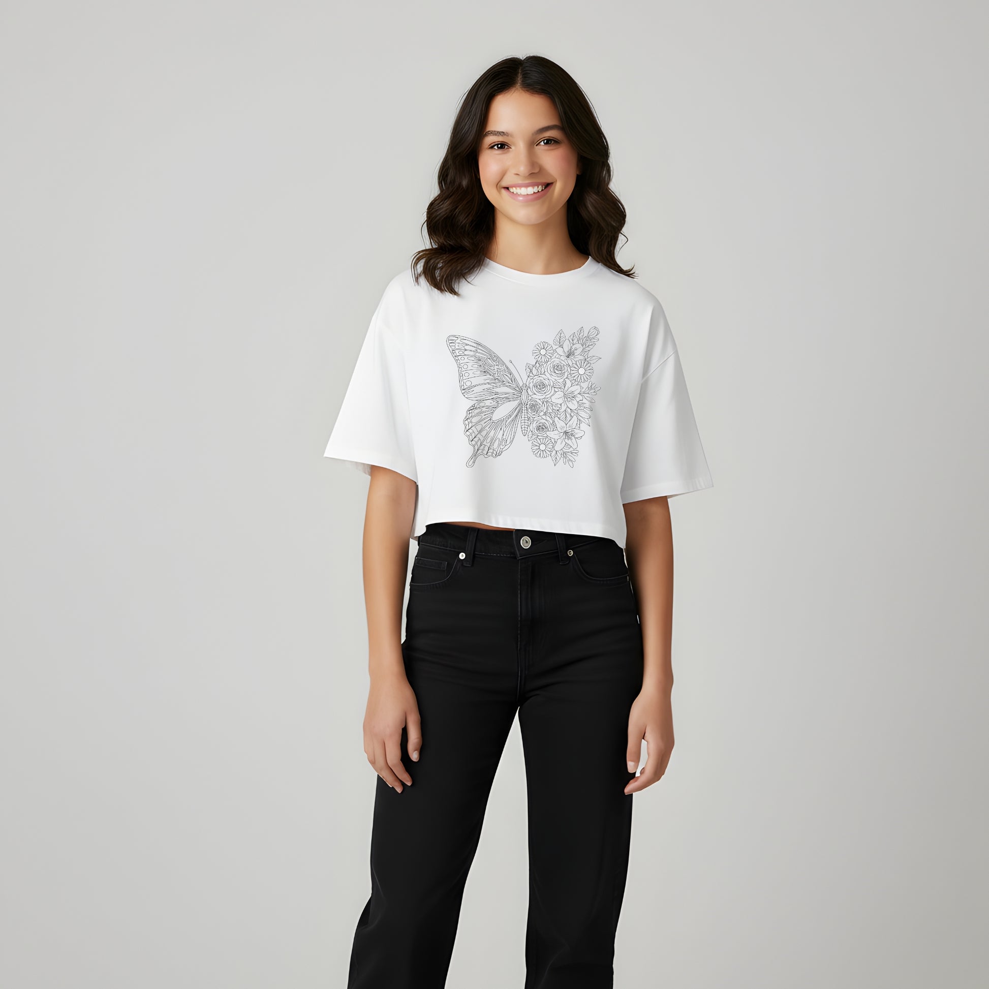 Butterfly Bloom Crop Top - Artisianaura