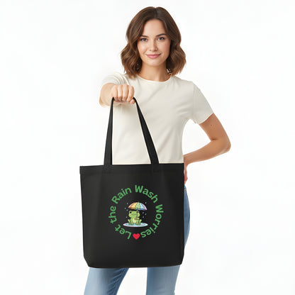 Kawaii Frog with Umbrella Tote - Artisianaura