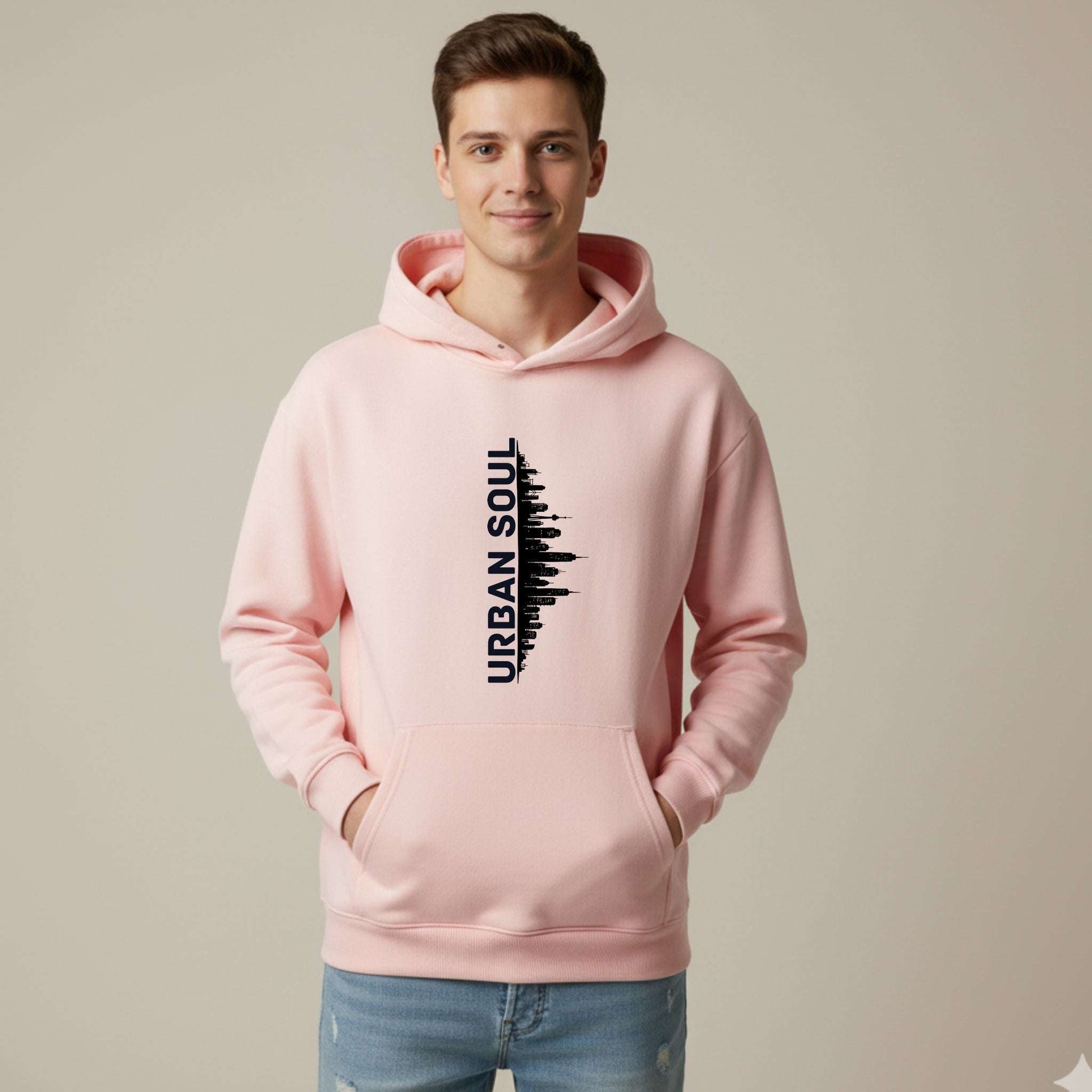 Urban Soul Cityscape Hoodie for Men - Artisianaura