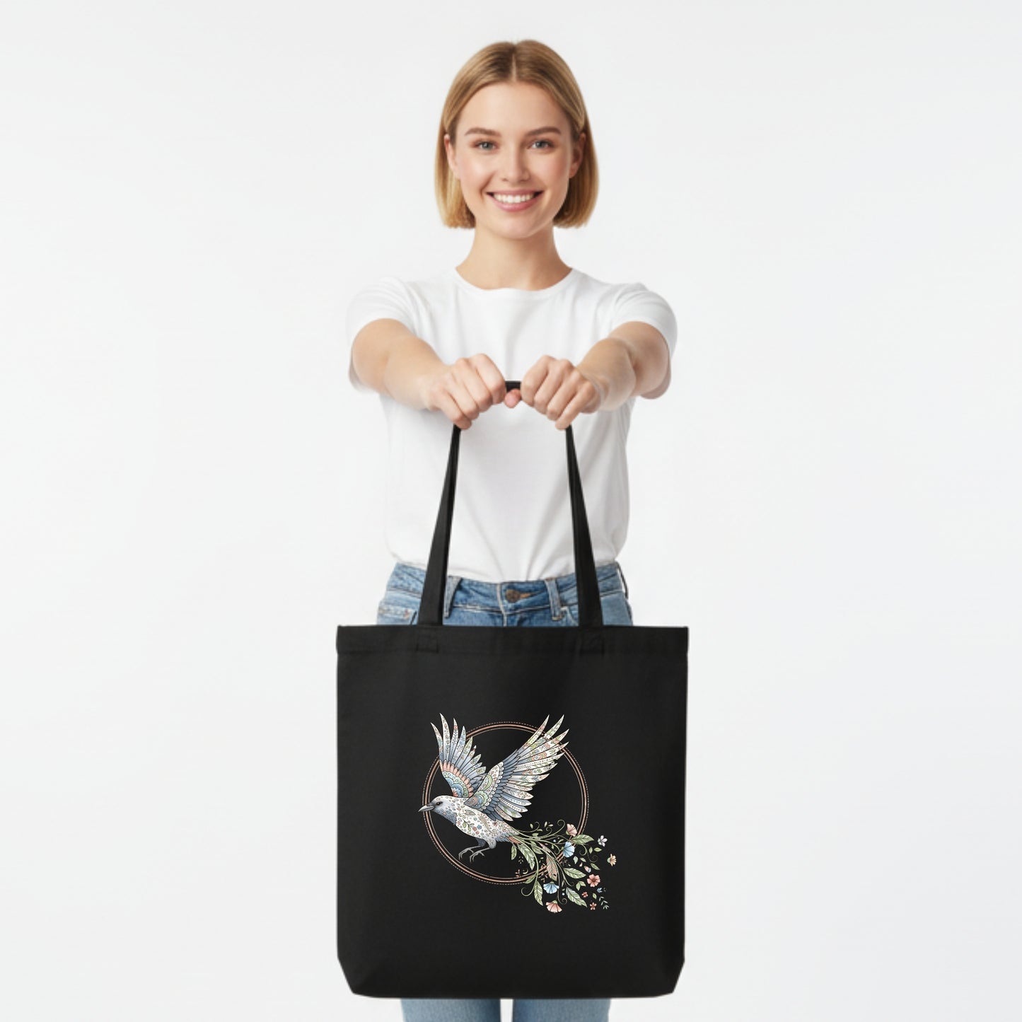 Boho Bird Tote Bag for Women - Artisianaura