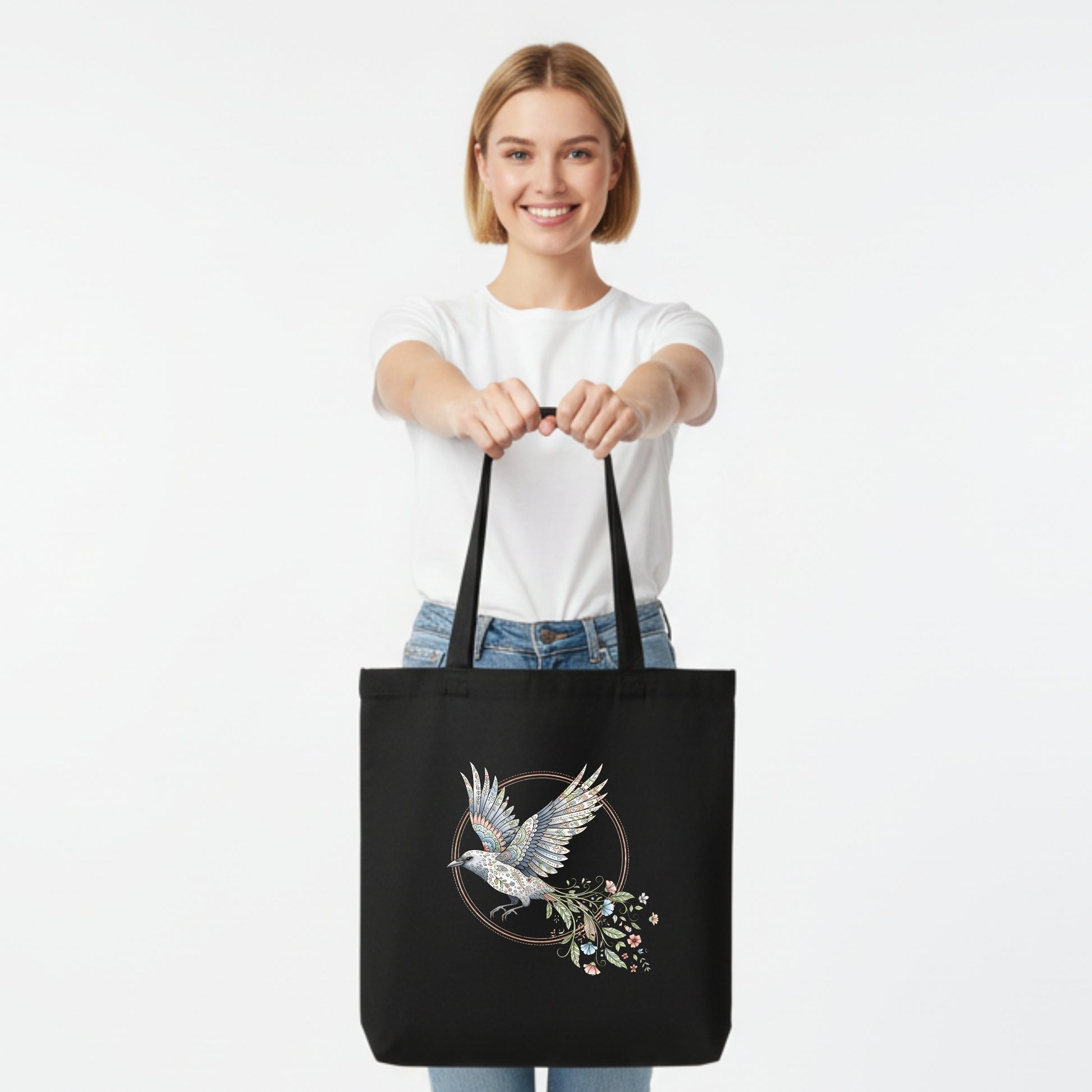 Boho Bird Tote Bag for Women - Artisianaura