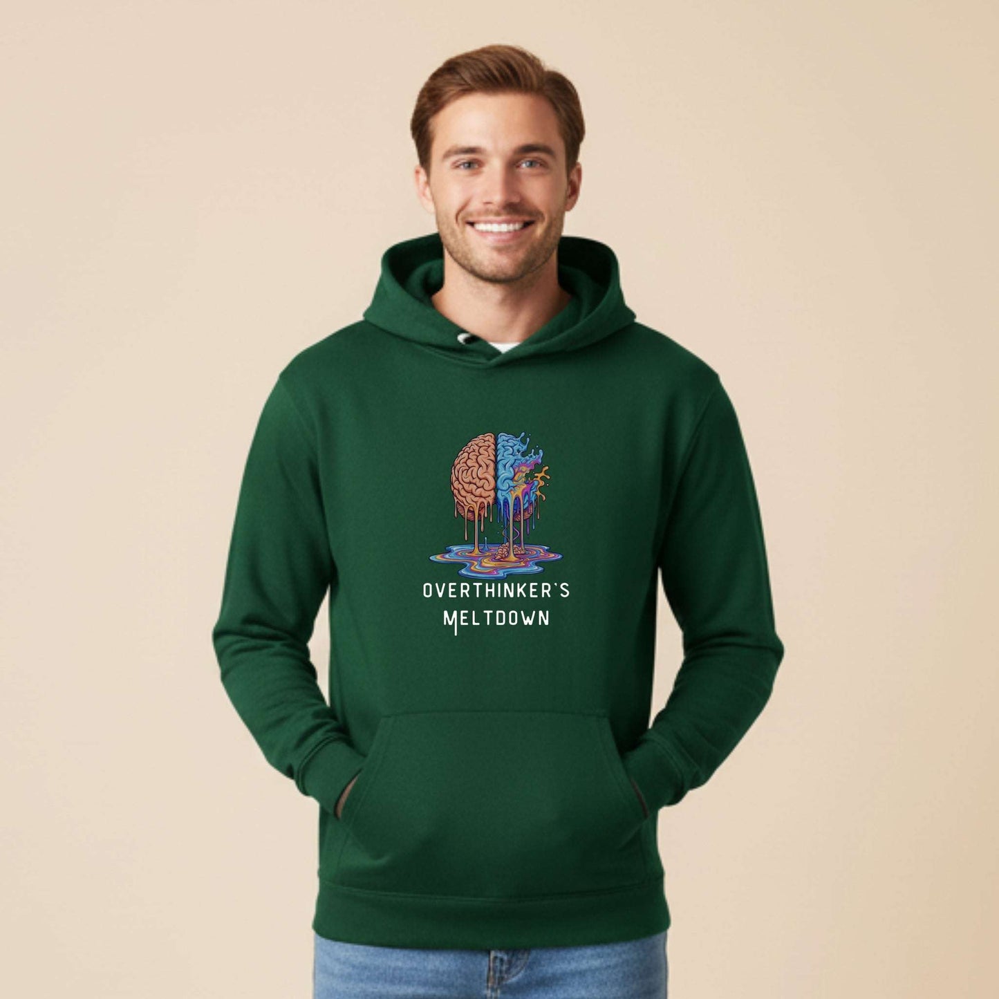 Overthinkers Meltdown Hoodie For Men - Artisianaura