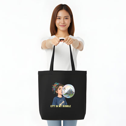 City in My Bubble Tote Bag - Artisianaura