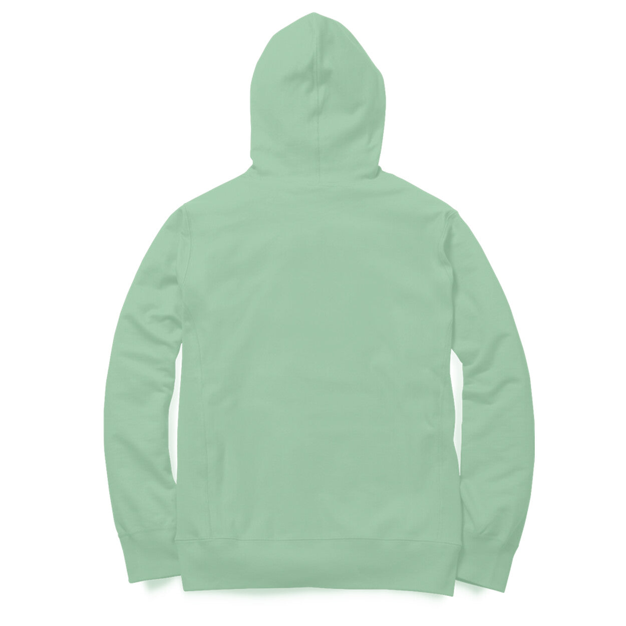 Back View of Urban Soul Cityscape Hoodie for men – cityscape graphic streetwear hoodie Mint Green variant