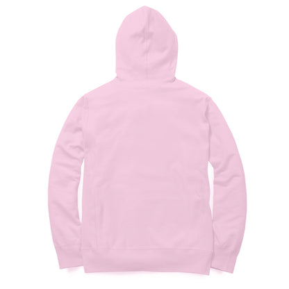 Back View Light Pink Sneaky Cat Peek Hoodie – playful cat graphic hoodie for men