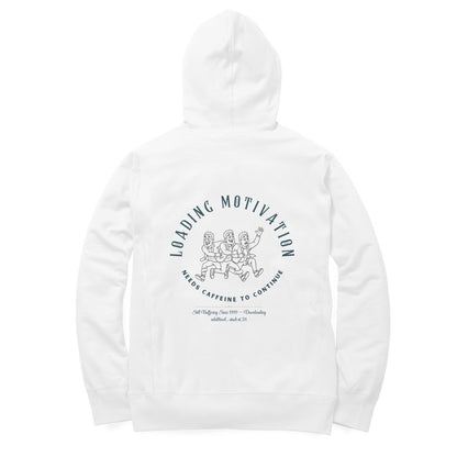 Back View of Error 404 Oversized Hoodie for men – White variant urban streetwear