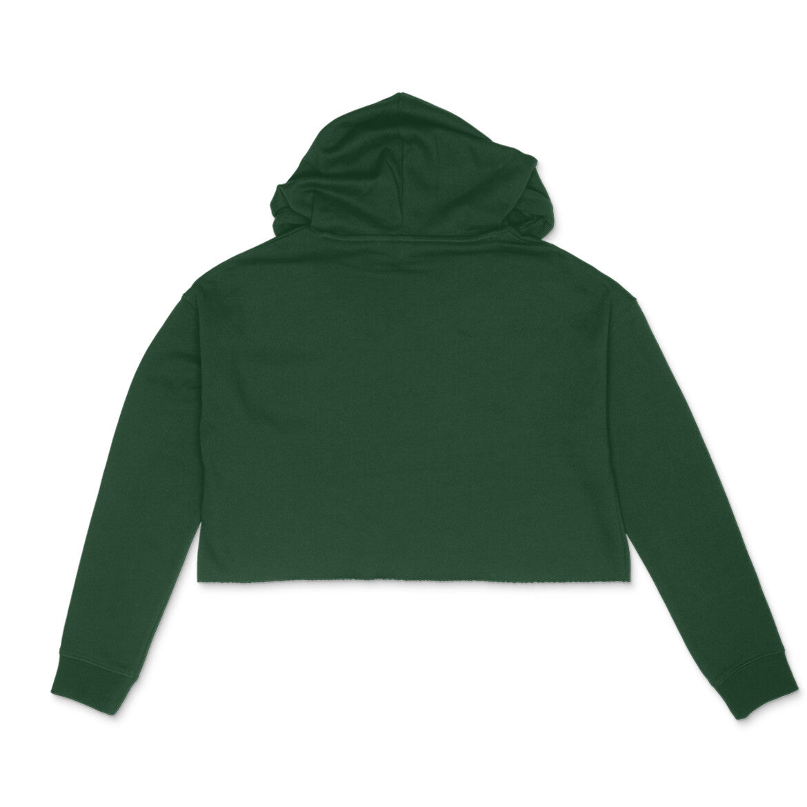 Back View Olive Green Nap Queen crop hoodie for women – streetwear graphic design