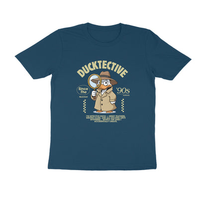 Navy Blue Ducktective T-Shirt – detective duck artwork on cotton tee