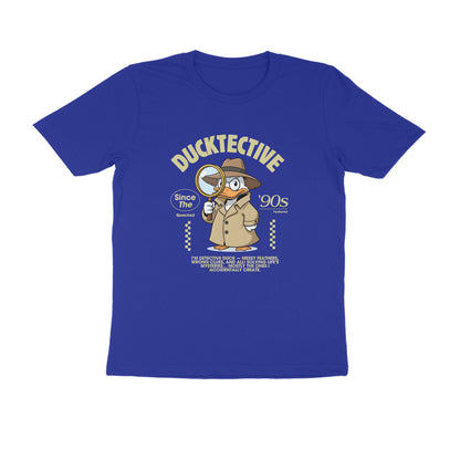 Royal Blue Ducktective T-Shirt – detective duck artwork on cotton tee