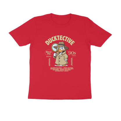 Red Ducktective T-Shirt – detective duck artwork on cotton tee