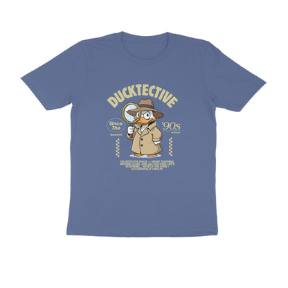 Smoke Blue Ducktective T-Shirt – detective duck artwork on cotton tee