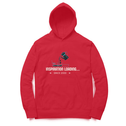 Artisianaura Inspiration Loading Men’s Hoodie Front View - Red