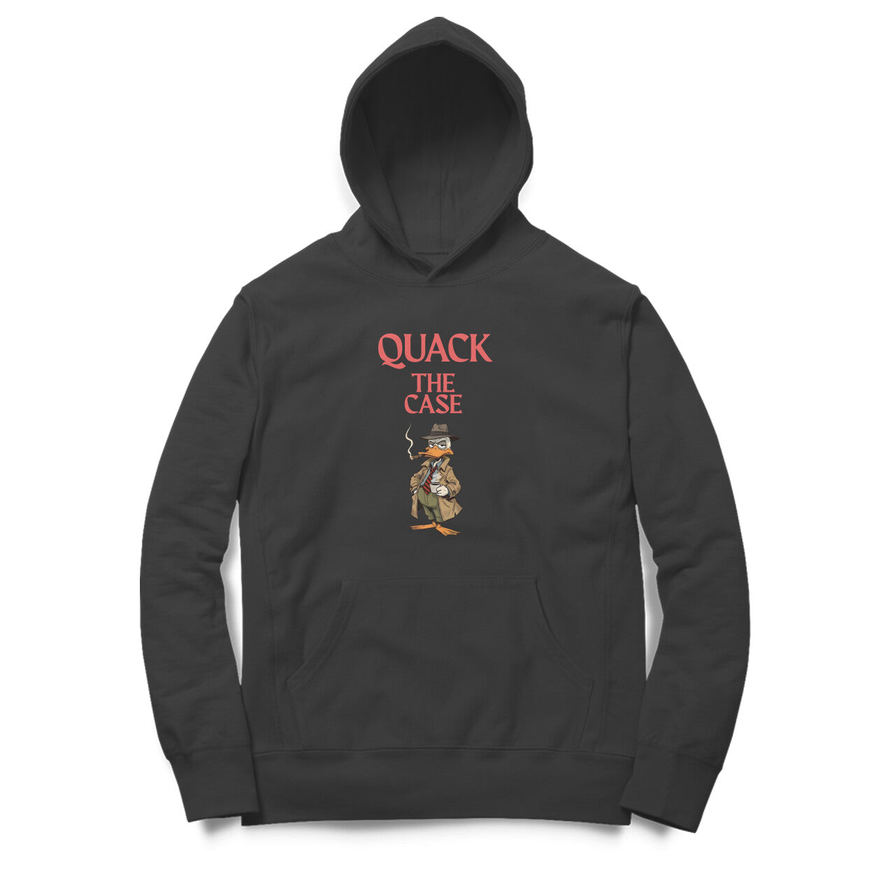 Artisianaura Quack The Case Men’s Hoodie Front View - Black