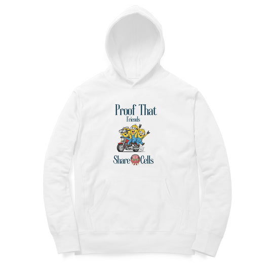 Artisianaura Proof That Friends Share Brain Cells Hoodie Front View - White