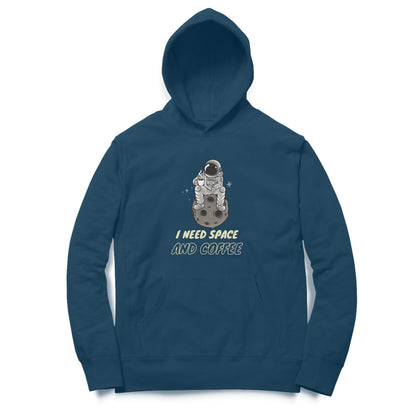Artisianaura I Need Space Coffee Hoodie Front View - Navy Blue
