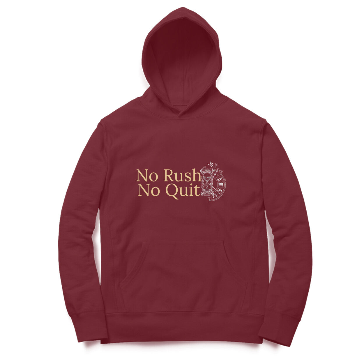 Artisianaura No Rush No Quit Hoodie Front View - Maroon