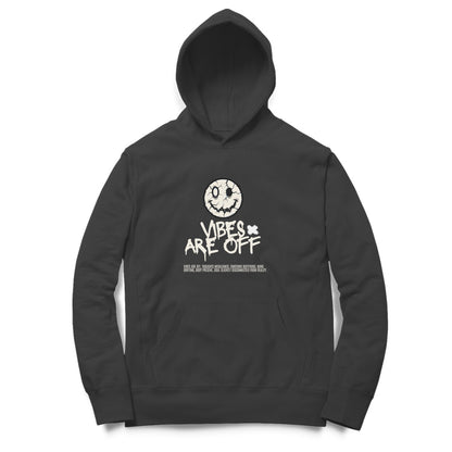Artisianaura Vibes Are Off Men’s Hoodie Front View - Black
