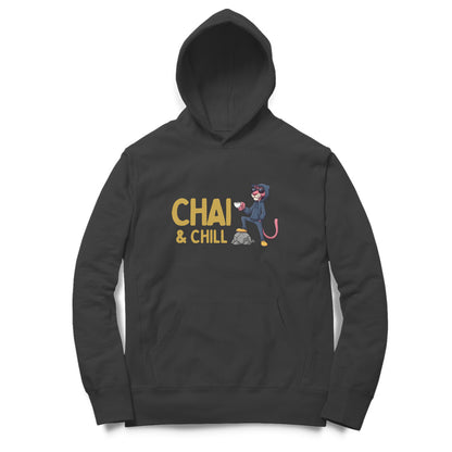 Artisianaura Chai Chill Men’s Hoodie Front View - Black
