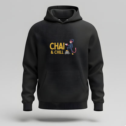 Artisianaura Chai Chill Men’s Hoodie Front View - Black