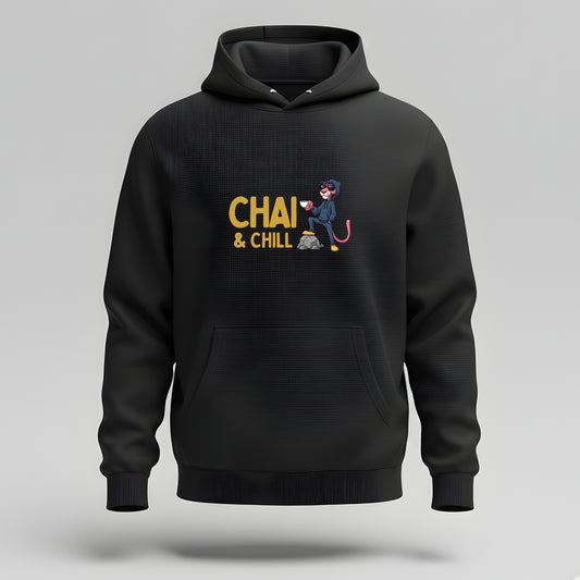 Artisianaura Chai Chill Men’s Hoodie Front View - Black
