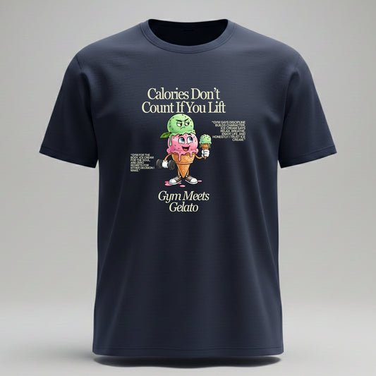 Calories Don’t Count If You Lift – Men’s Gym T-Shirt