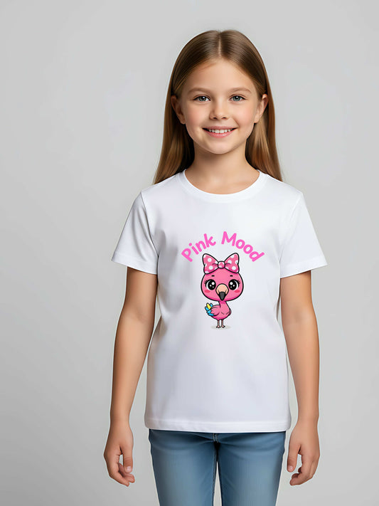 Pink Mood Flamingo Girls T-Shirt