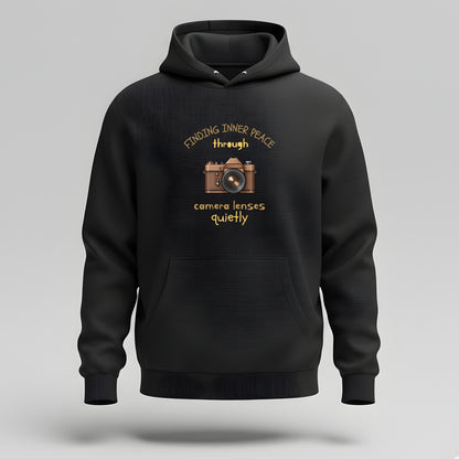 Artisianaura Finding Inner Peace hoodie for men black color front view