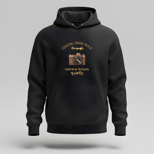 Artisianaura Finding Inner Peace hoodie for men black color front view