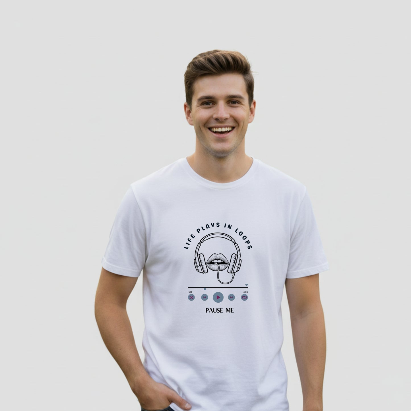 Life Plays in Loops T-Shirt - Artisianaura